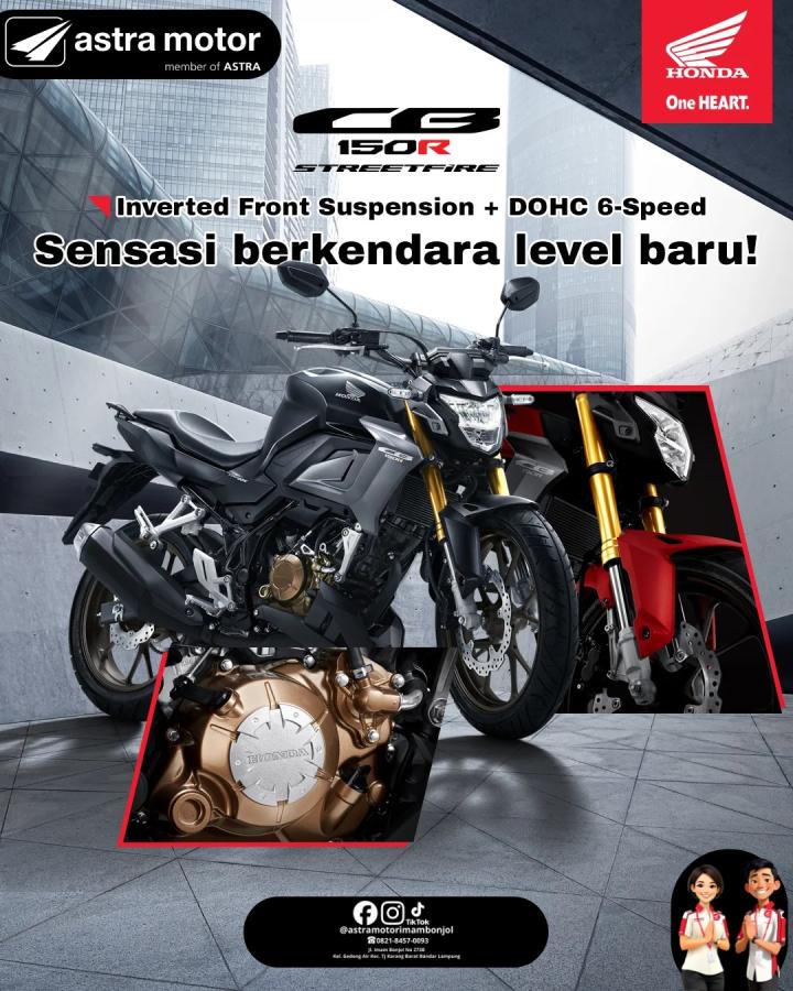 Astra Motor Imam Bonjol Hadirkan New CB150R Streetfire: Sensasi Berkendara Level Baru dengan Teknologi Inverted Front Suspension